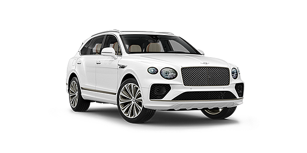 Bentley Taipei Bentley Bentayga Odyssean Edition SUV in Snow Quartz Pearlescent by Mulliner paint front 34